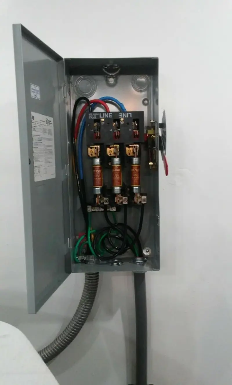 Three-phase disconnect switch installed for Electrical Wiring & Rewiring in Jamestown